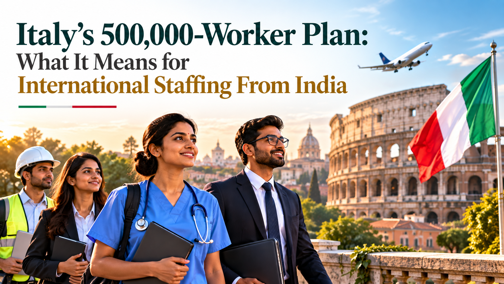 Indian professionals and healthcare workers connecting with Italian employers through an international staffing pipeline