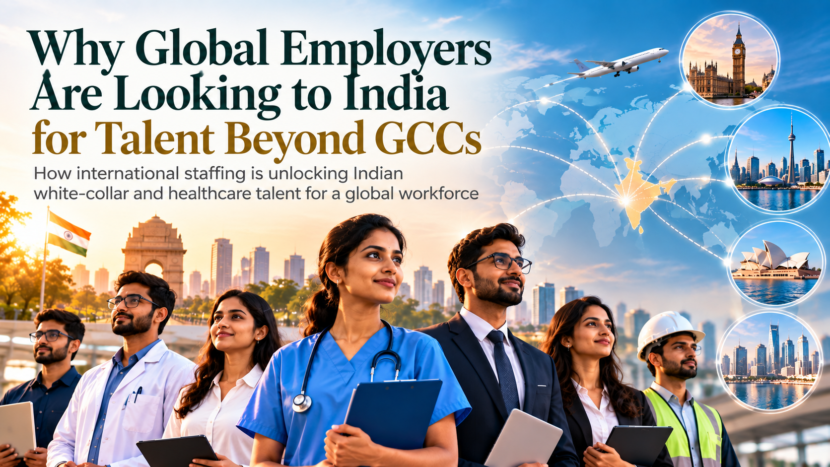 Global employers accessing Indian white-collar and healthcare talent through international staffing and cross-border recruitment
